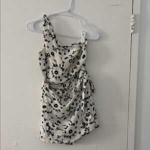 Floral One-Shoulder Romper
